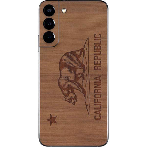 California Wood Flag Galaxy S22 Plus Skin