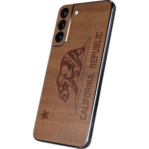 California Wood Flag Galaxy S22 Plus Skin