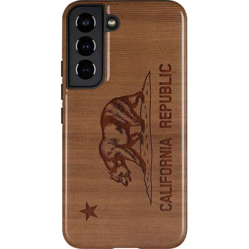 California Wood Flag Galaxy S22 Pro Case