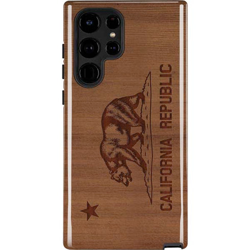 California Wood Flag Galaxy S22 Ultra Pro Case