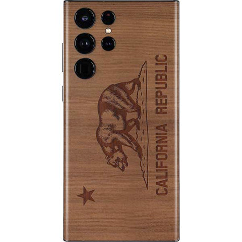 California Wood Flag Galaxy S22 Ultra Skin
