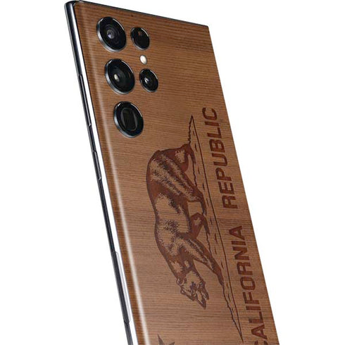 California Wood Flag Galaxy S22 Ultra Skin