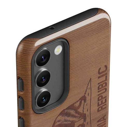 California Wood Flag Galaxy S23 Pro Case