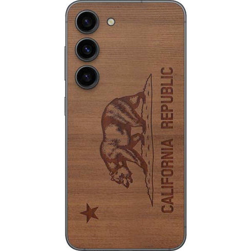 California Wood Flag Galaxy S23 Skin