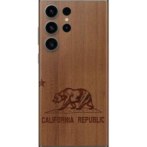 California Wood Flag Galaxy S23 Ultra Skin
