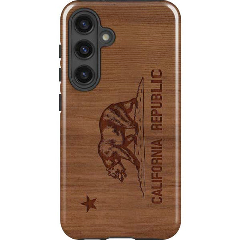 California Wood Flag Galaxy S24 Impact Case