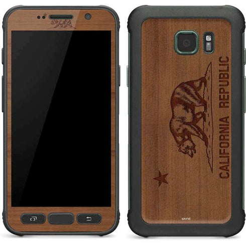 California Wood Flag Galaxy S7 Active Skin