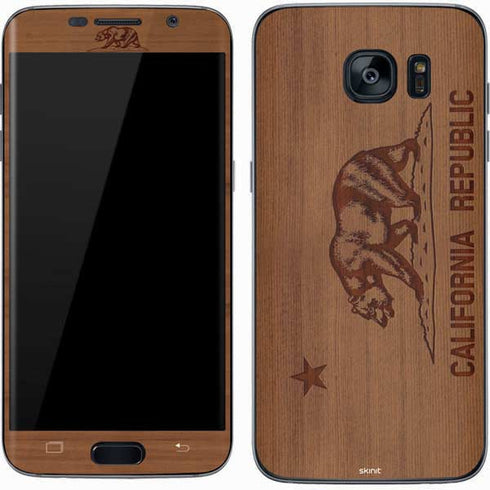 California Wood Flag Galaxy S7 Skin