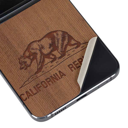 California Wood Flag Galaxy Z Flip5 5G Skin