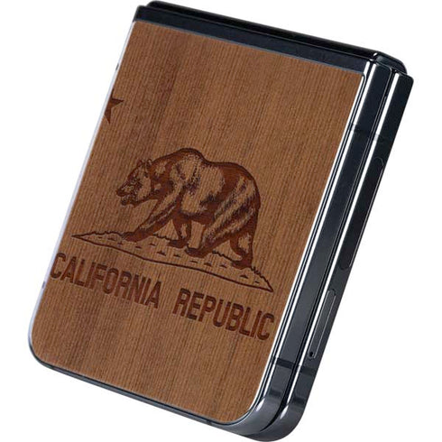 California Wood Flag Galaxy Z Flip5 5G Skin