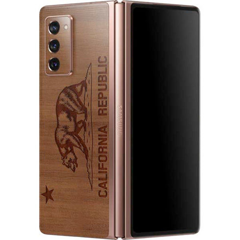 California Wood Flag Galaxy Z Fold2 5G Skin