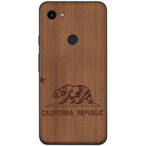 California Wood Flag Google Pixel 3a Skin