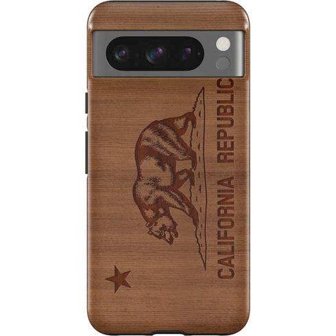California Wood Flag Google Pixel 8 Pro Impact Case