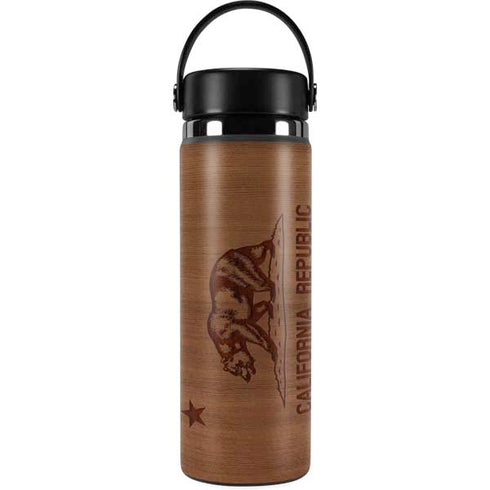 California Wood Flag Hydro Flask 20oz Wide Mouth Skin