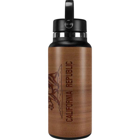 California Wood Flag Hydro Flask 32oz Wide Mouth Skin