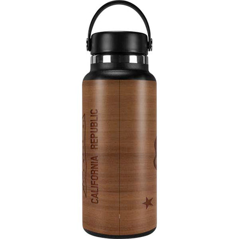 California Wood Flag Hydro Flask 32oz Wide Mouth Skin