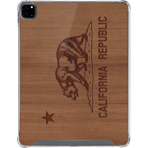 California Wood Flag iPad Pro 12.9in (2020) Clear Case