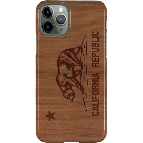 California Wood Flag iPhone 11 Pro Lite Case