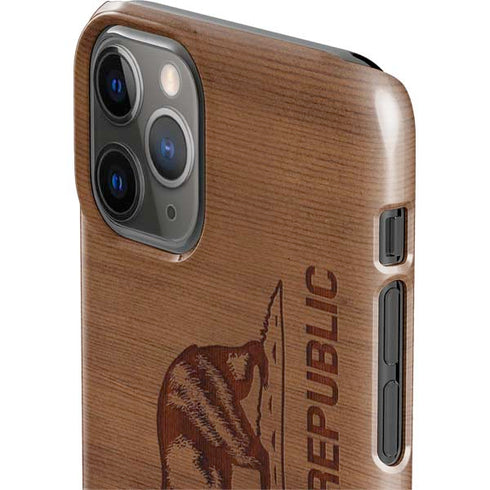 California Wood Flag iPhone 11 Pro Lite Case