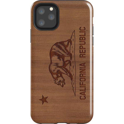 California Wood Flag iPhone 11 Pro Max Impact Case