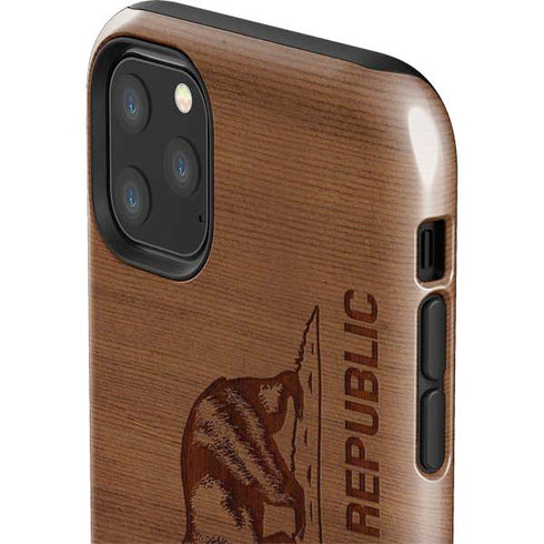 California Wood Flag iPhone 11 Pro Max Impact Case
