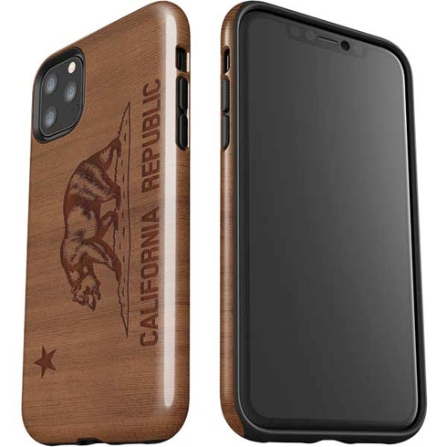 California Wood Flag iPhone 11 Pro Max Impact Case
