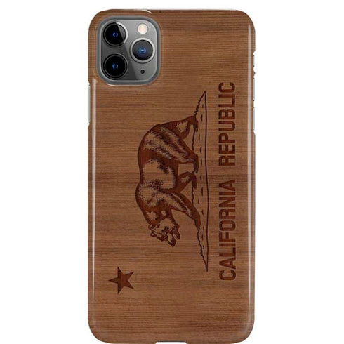 California Wood Flag iPhone 11 Pro Max Lite Case