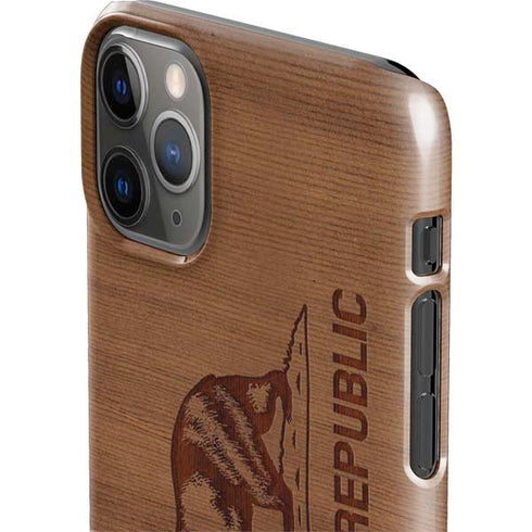 California Wood Flag iPhone 11 Pro Max Lite Case