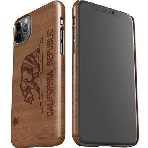 California Wood Flag iPhone 11 Pro Max Lite Case