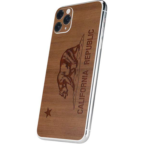 California Wood Flag iPhone 11 Pro Max Skin