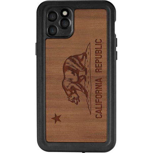 California Wood Flag iPhone 11 Pro Max Waterproof Case