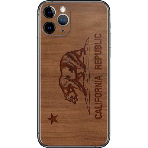 California Wood Flag iPhone 11 Pro Skin