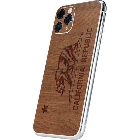 California Wood Flag iPhone 11 Pro Skin