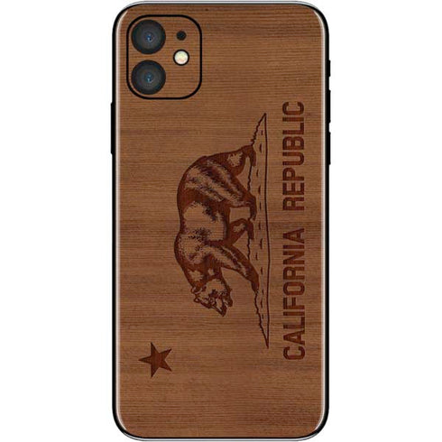California Wood Flag iPhone 11 Skin