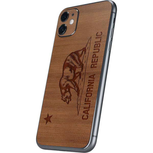 California Wood Flag iPhone 11 Skin