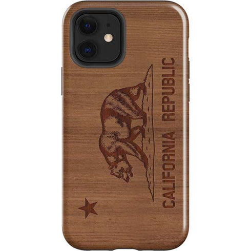California Wood Flag iPhone 12 Impact Case