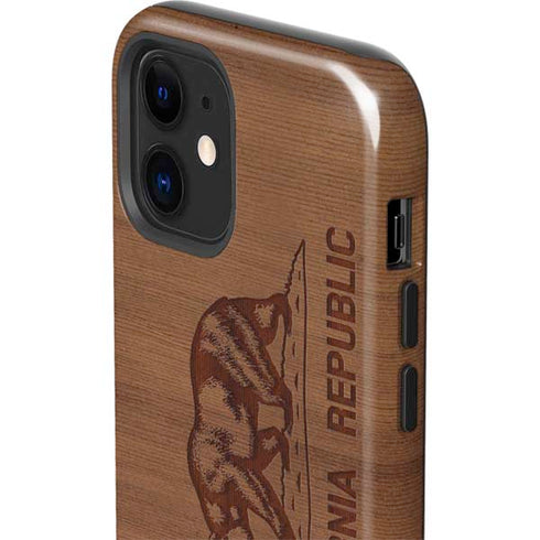 California Wood Flag iPhone 12 Impact Case