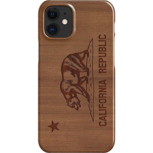 California Wood Flag iPhone 12 Mini Lite Case