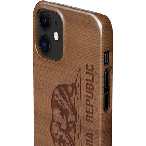 California Wood Flag iPhone 12 Mini Lite Case