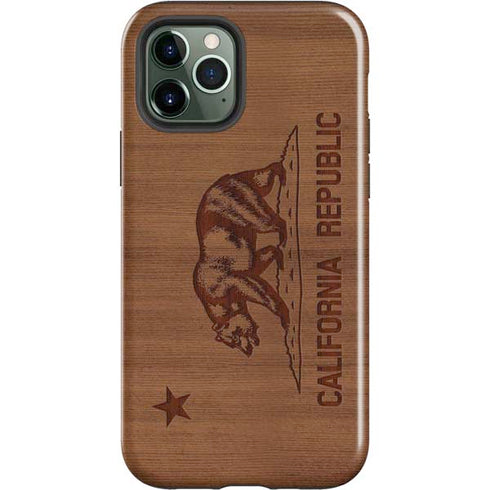 California Wood Flag iPhone 12 Pro Impact Case
