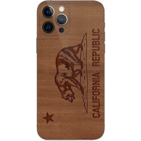 California Wood Flag iPhone 12 Pro Skin
