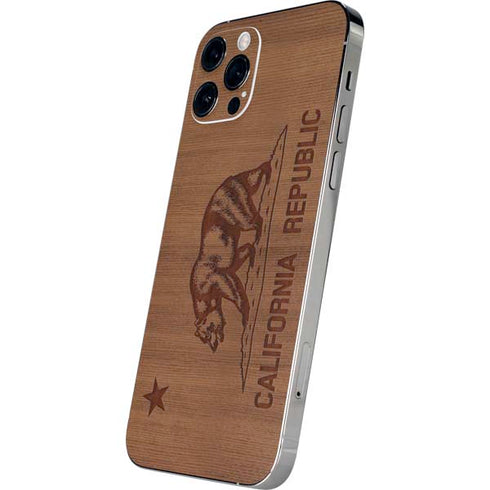 California Wood Flag iPhone 12 Pro Skin