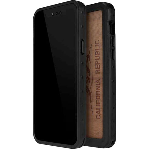California Wood Flag iPhone 12 Pro Waterproof Case