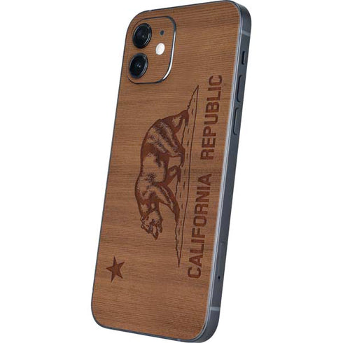 California Wood Flag iPhone 12 Skin