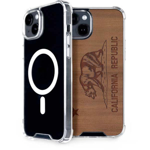 California Wood Flag iPhone 13 MagSafe Case