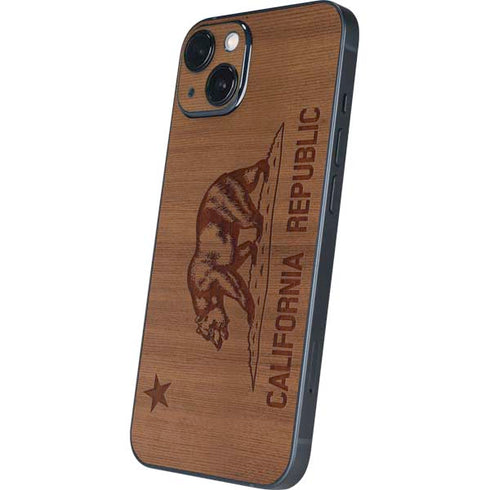 California Wood Flag iPhone 14 Plus Skin