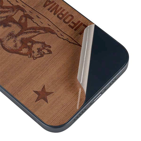 California Wood Flag iPhone 14 Plus Skin
