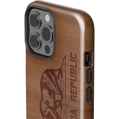 California Wood Flag iPhone 15 Pro Max Impact Case