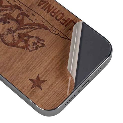 California Wood Flag iPhone 14 Pro Max Skin