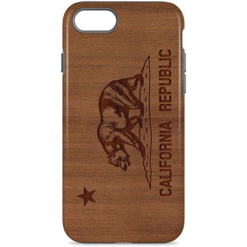 California Wood Flag iPhone 8 Pro Case